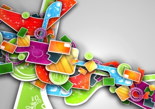 Colorful Abstract 3D Art - Obrázkek zdarma pro HTC Hero
