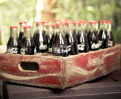 Fondo de pantalla Vintage Coca-Cola Bottles 176x144
