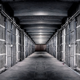 Kostenloses Inside in Alcatraz Prison Wallpaper für iPad Air