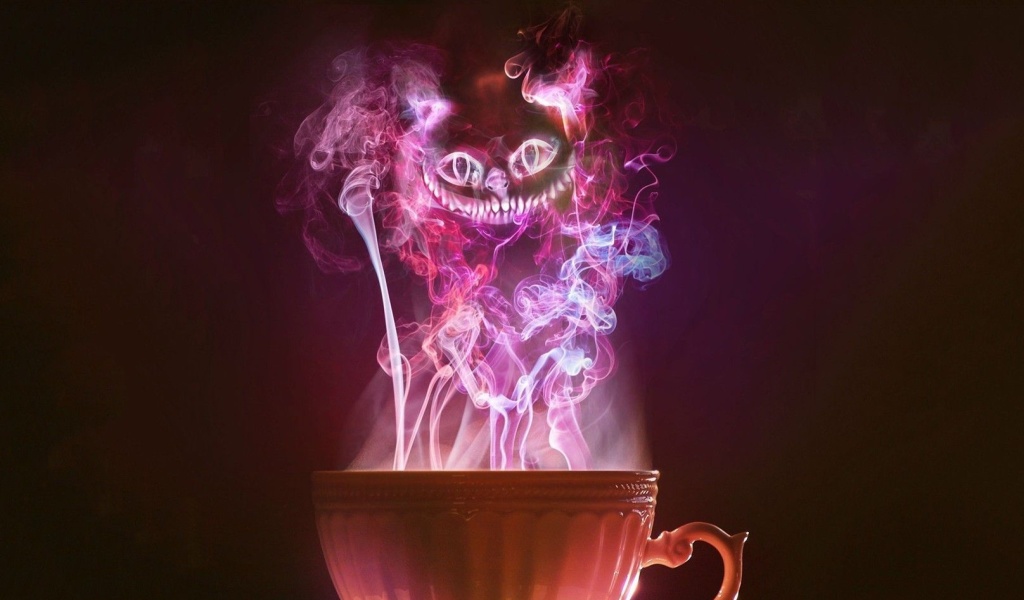 Sfondi Cheshire Cat Mystical Smoke 1024x600