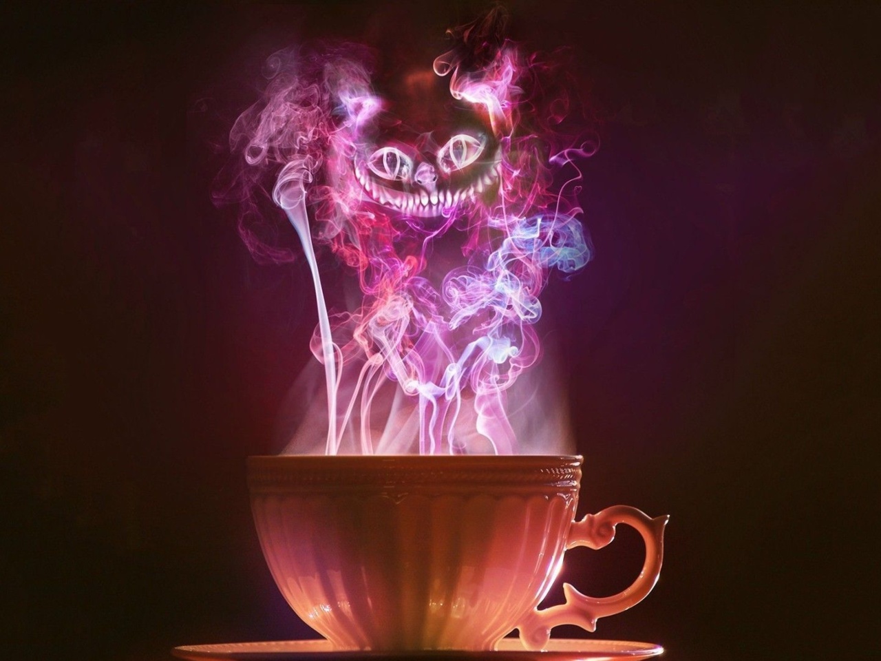 Обои Cheshire Cat Mystical Smoke 1280x960