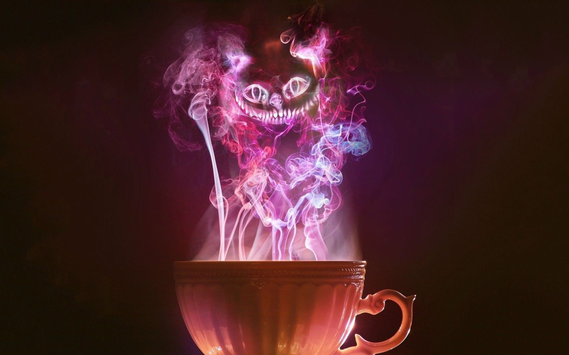 Das Cheshire Cat Mystical Smoke Wallpaper 1920x1200