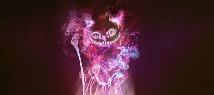 Fondo de pantalla Cheshire Cat Mystical Smoke 720x320