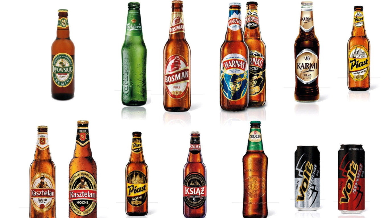 Screenshot №1 pro téma Beer Brands, Bosman, Ksiaz, Harnas, Kasztelan 1366x768