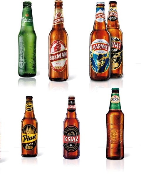 Обои Beer Brands, Bosman, Ksiaz, Harnas, Kasztelan 480x640