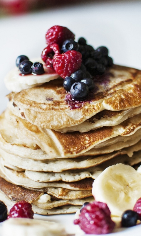 Screenshot №1 pro téma Pancakes With Sweet Berries 480x800