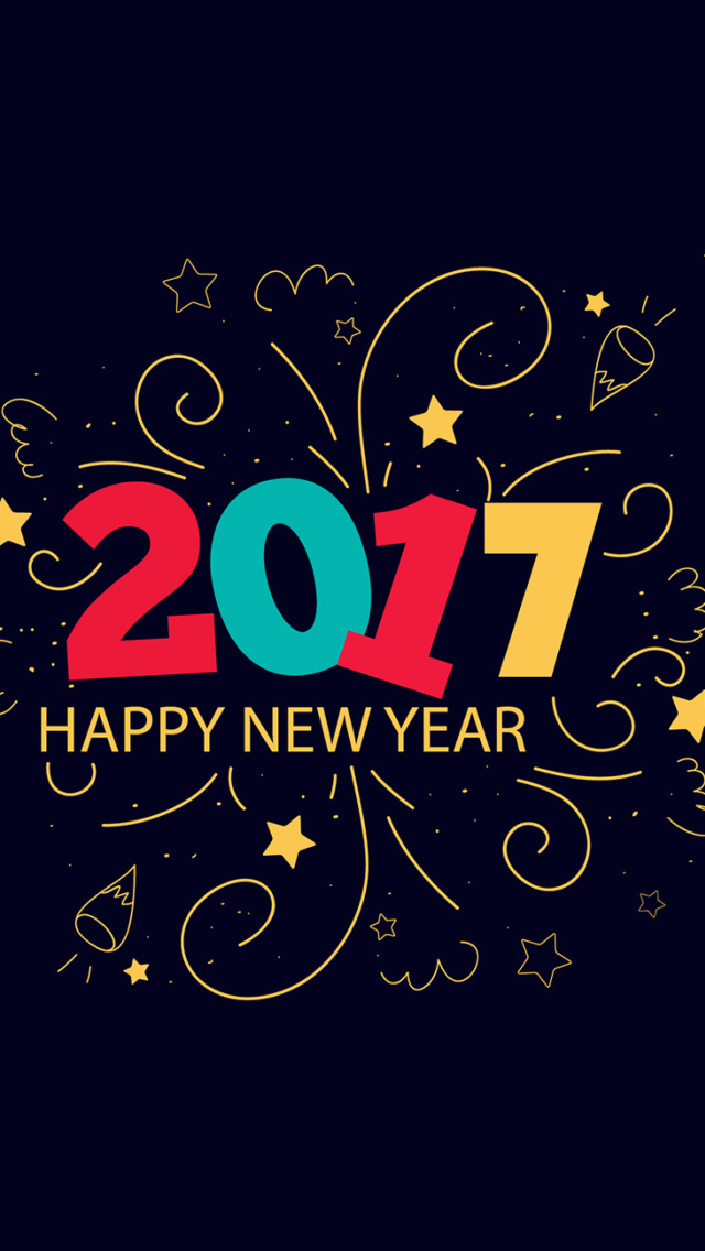 New Year 2017 wallpaper 640x1136