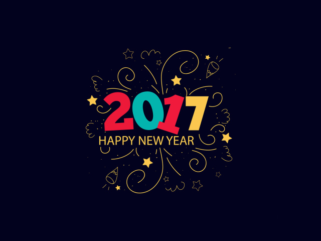 Sfondi New Year 2017 640x480