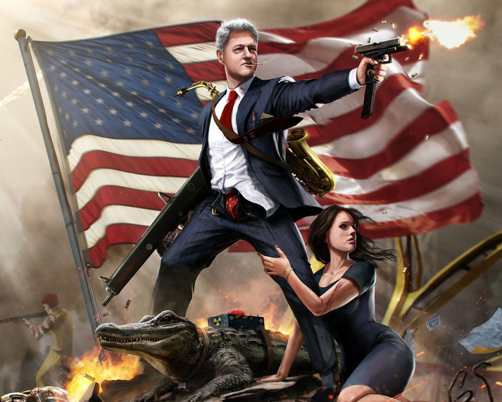 Das United States Bill Clinton Wallpaper 1600x1280