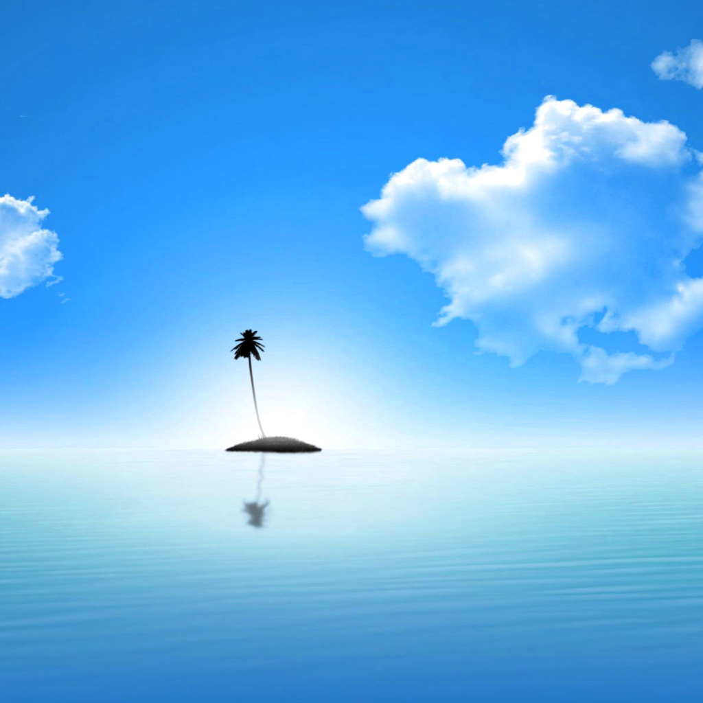 Screenshot №1 pro téma Lonely Palm Tree Island 1024x1024