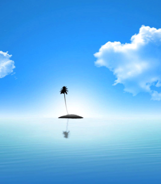 Lonely Palm Tree Island - Obrázkek zdarma pro iPhone 4S