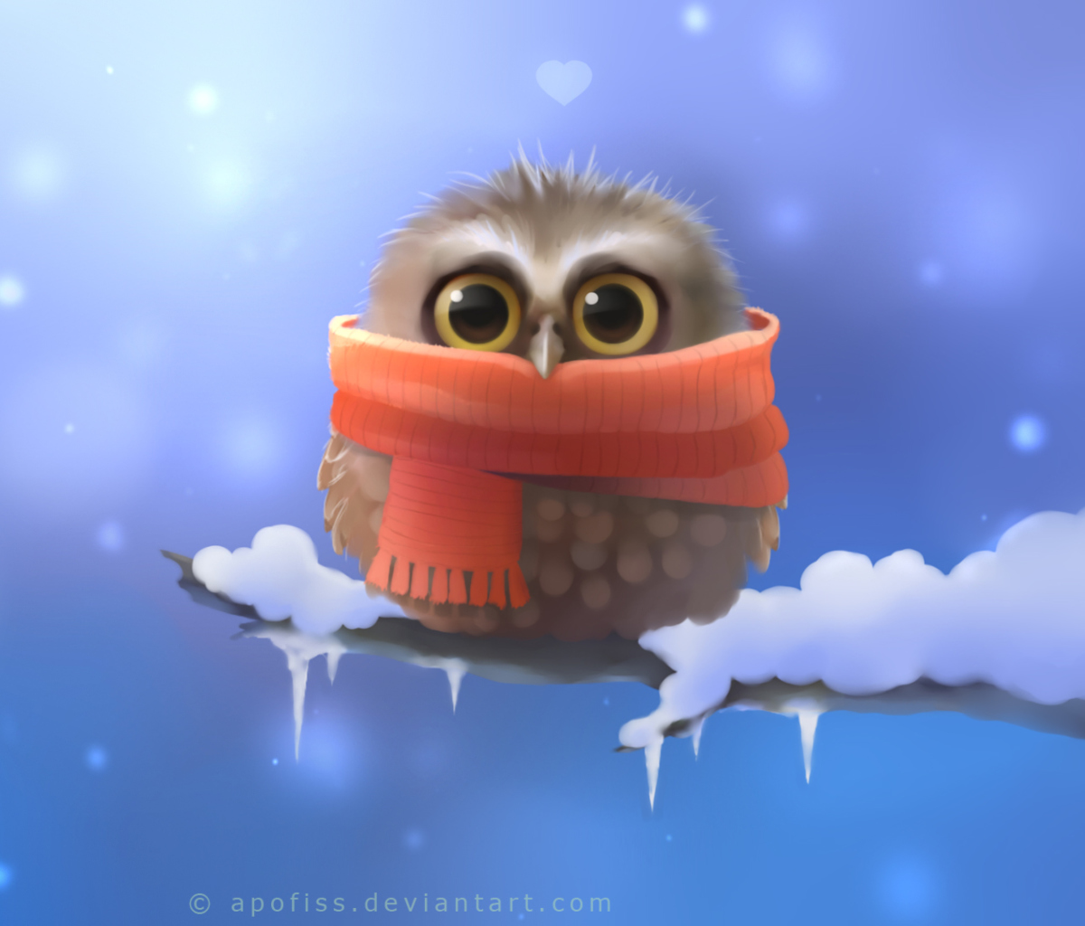 Das Cold Owl Wallpaper 1200x1024