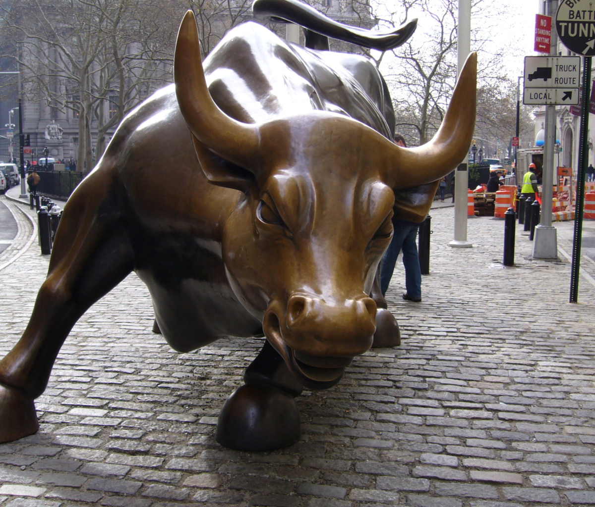 The Wall Street Bull wallpaper 1200x1024