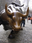 Fondo de pantalla The Wall Street Bull 132x176