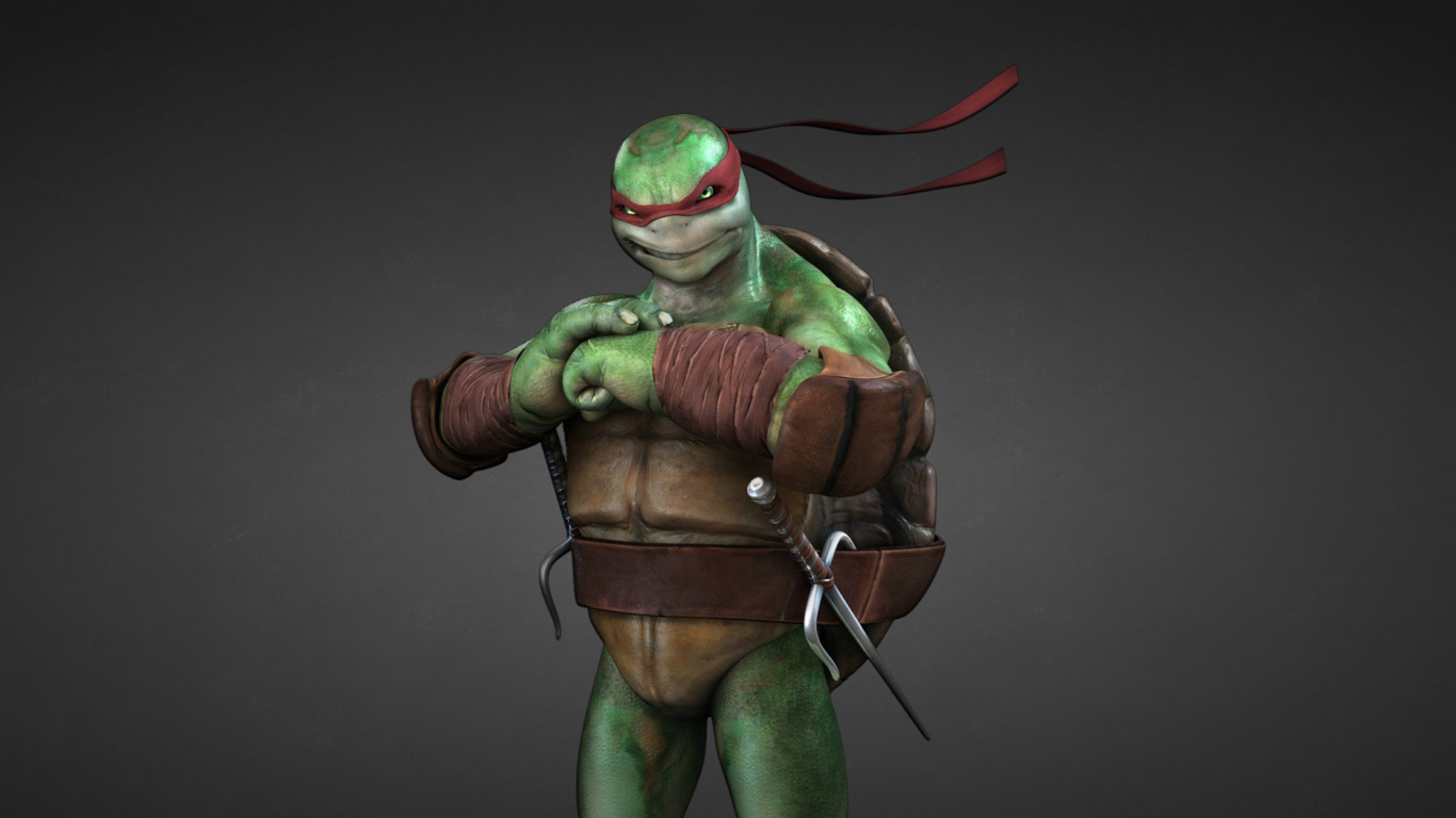 Screenshot №1 pro téma Raphael - Teenage Mutant inja Turtles 1366x768