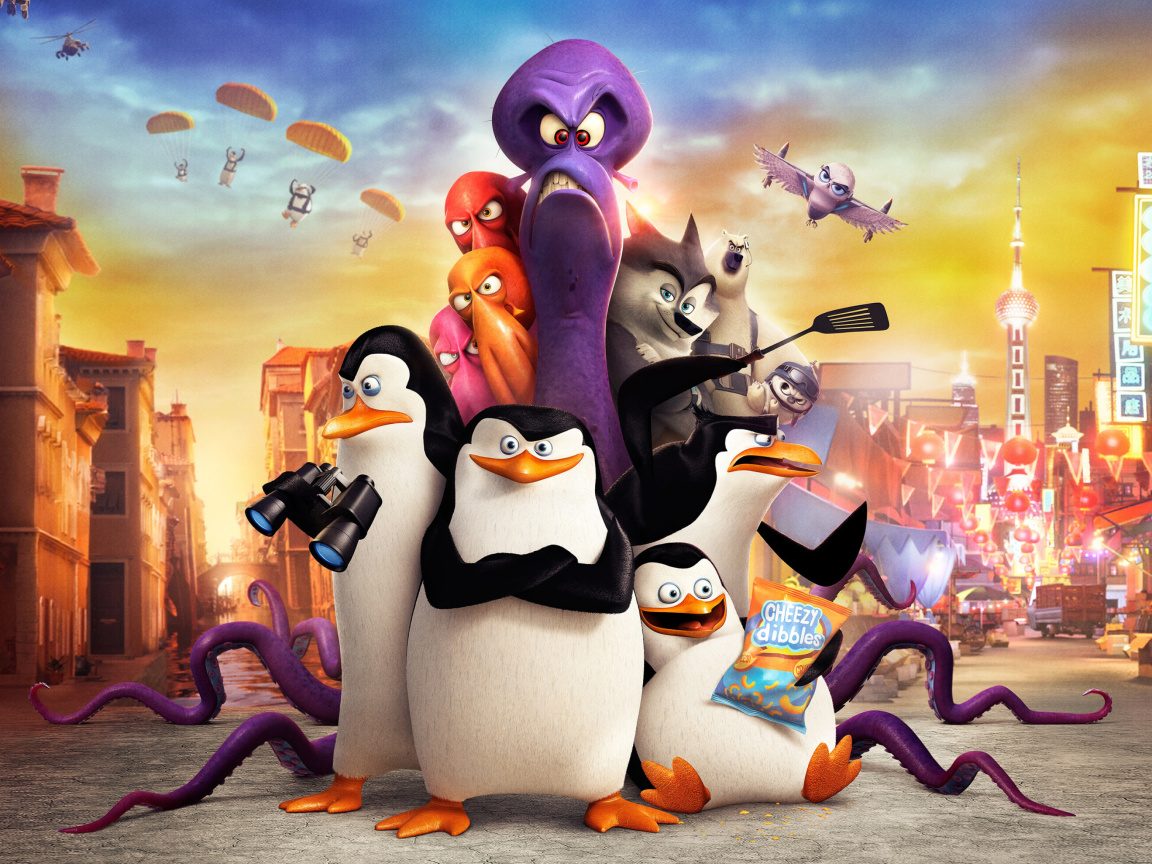 Sfondi The Penguins of Madagascar 2014 1152x864