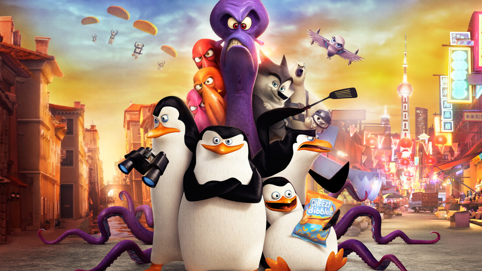 Sfondi The Penguins of Madagascar 2014 1600x900