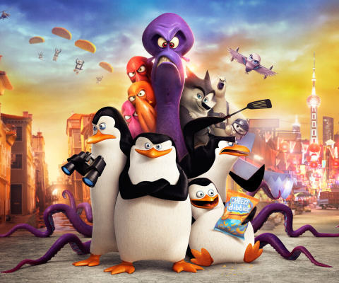 Sfondi The Penguins of Madagascar 2014 480x400