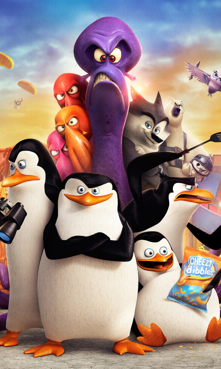 Das The Penguins of Madagascar 2014 Wallpaper 768x1280