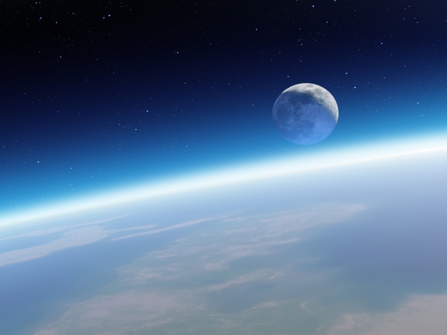 Fondo de pantalla Earth And Moon 640x480