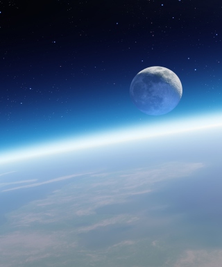 Earth And Moon - Obrázkek zdarma pro iPhone 4S
