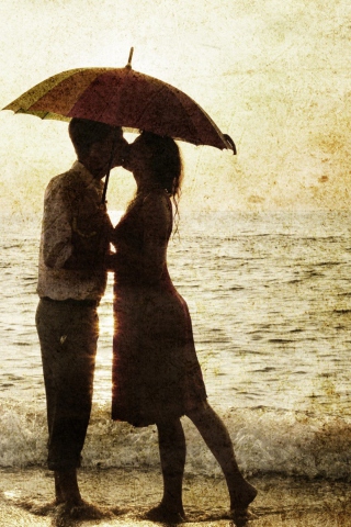 Screenshot №1 pro téma Couple Kissing 320x480