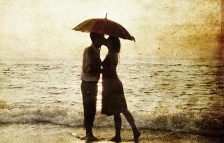 Couple Kissing Wallpaper for Android, iPhone and iPad