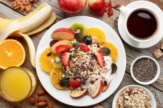 Free Breakfast, coffee, muesli Picture for Android, iPhone and iPad