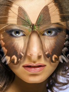 Das Butterfly Mask Wallpaper 240x320