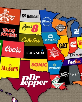 Us Brands Map - Obrázkek zdarma pro 320x480