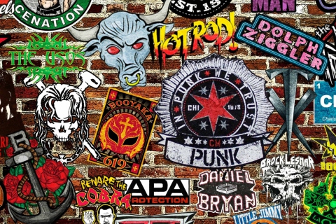 Das WWE Logos: Hot Rod, Punk Wallpaper 480x320