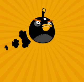 Black Angry Birds - Obrázkek zdarma pro iPad 3