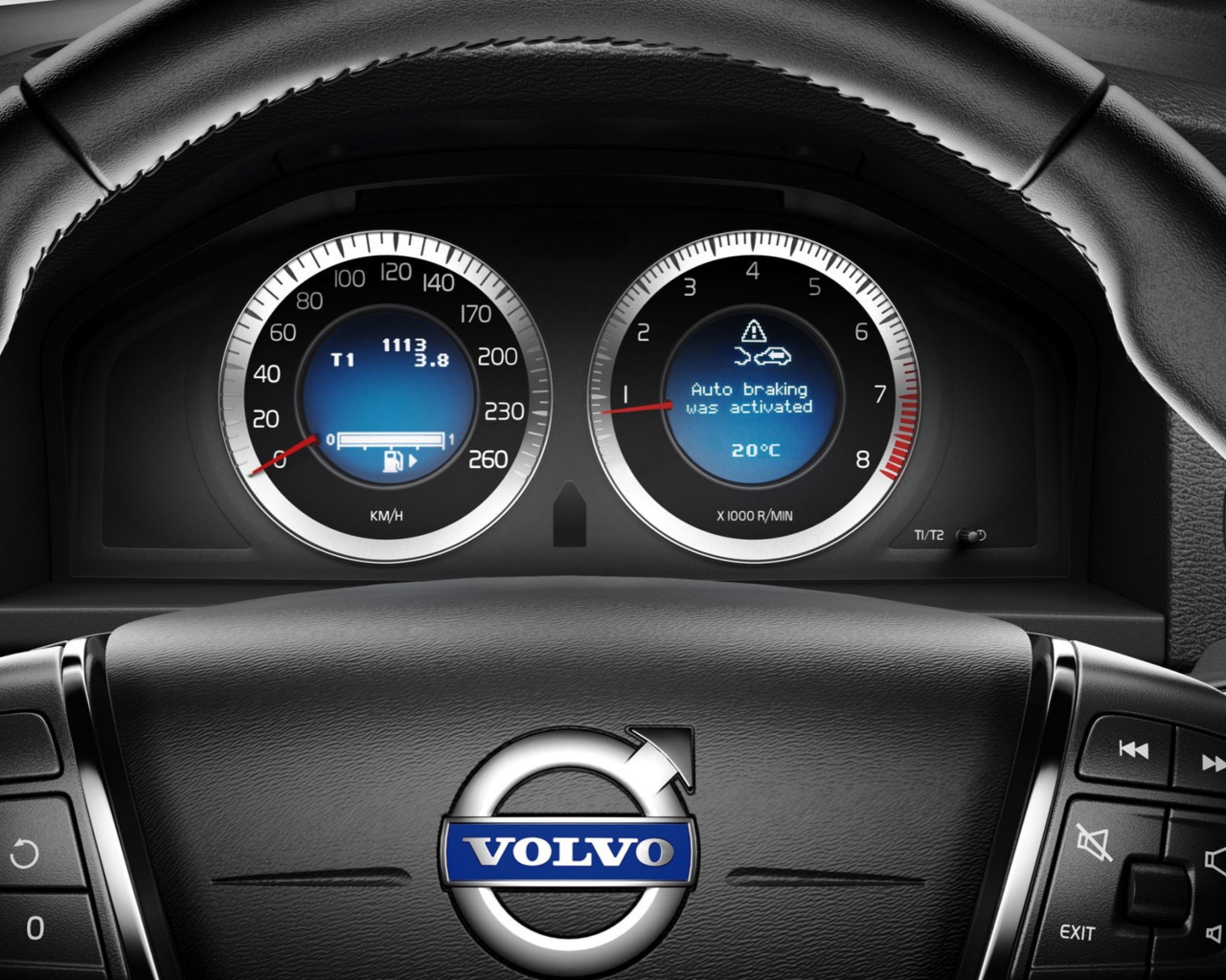 Fondo de pantalla Volvo Speedometer 1280x1024