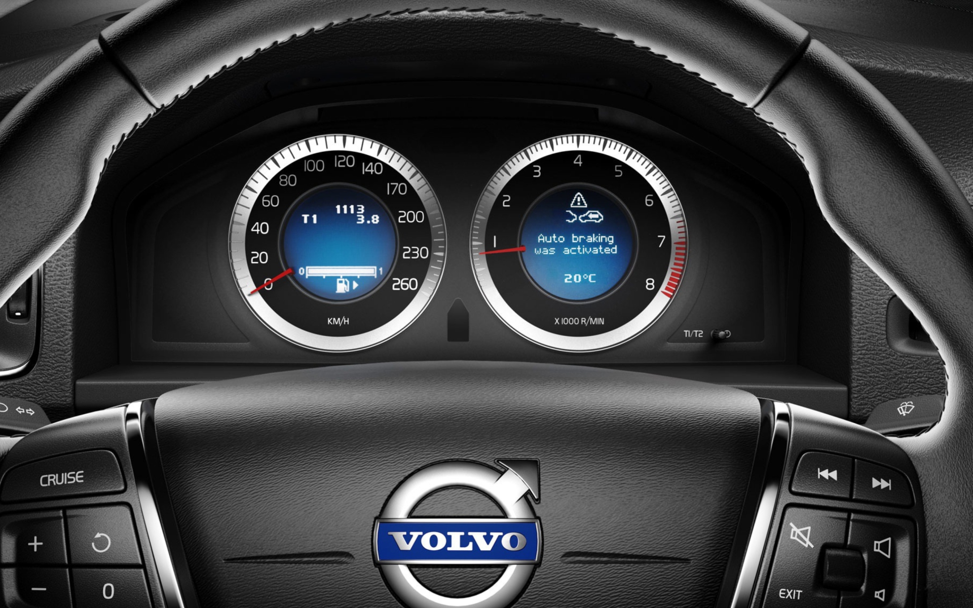 Обои Volvo Speedometer 1920x1200