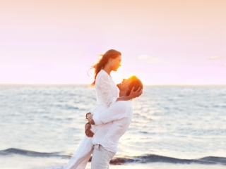 Das Beach Romance Wallpaper 320x240