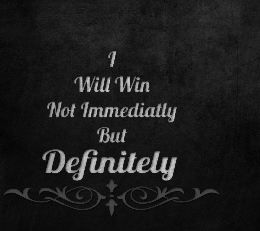 I Will Win wallpaper 1080x960