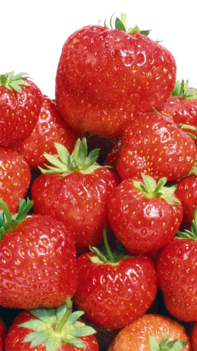 Red Strawberries wallpaper 750x1334