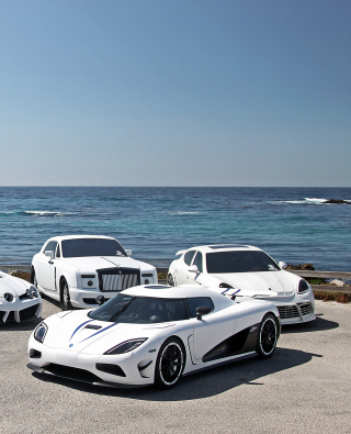 White Lamborghini - Obrázkek zdarma pro 128x160