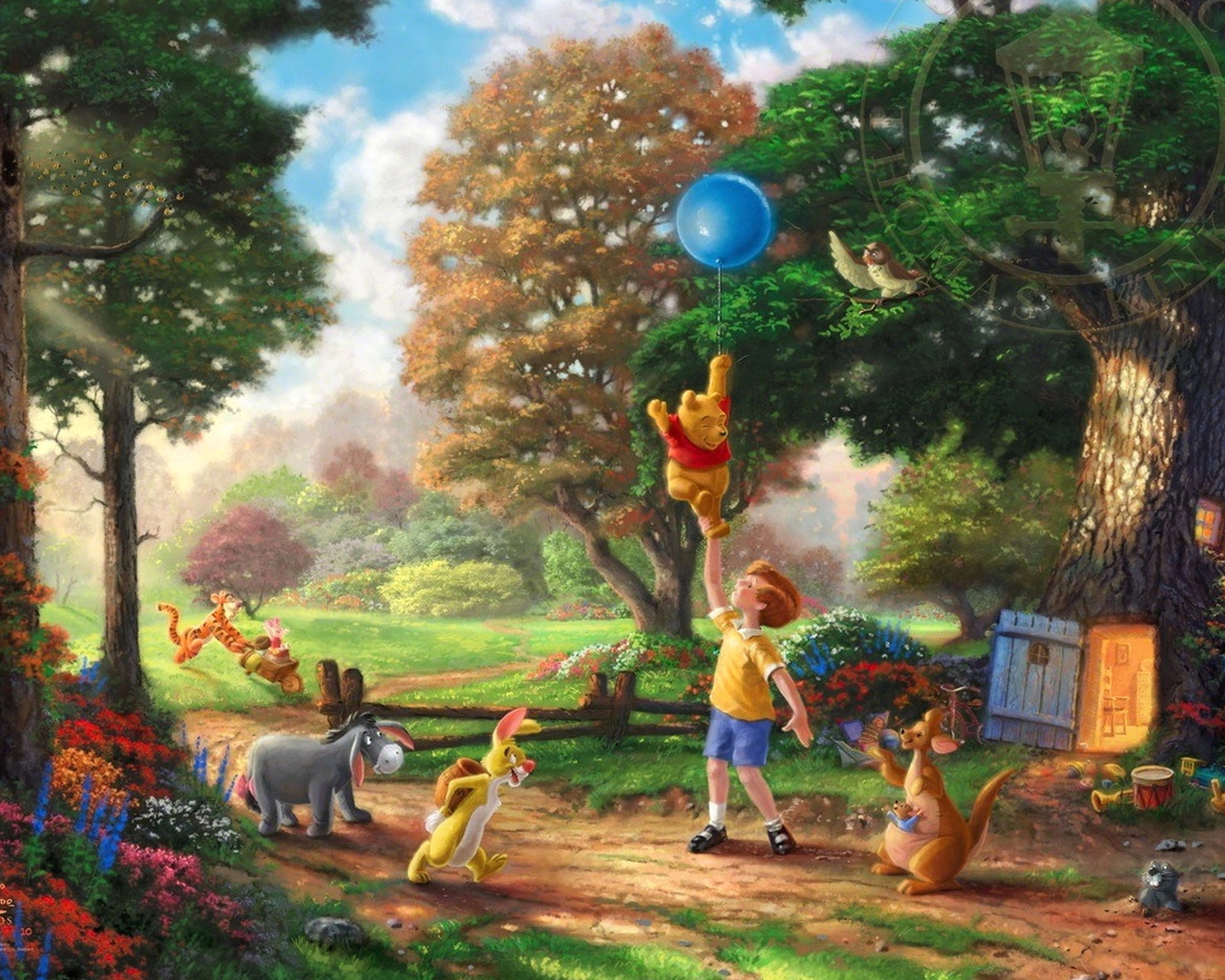 Das Thomas Kinkade, Winnie-The-Pooh Wallpaper 1280x1024