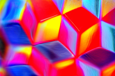 Screenshot №1 pro téma Colorful Cubes 3D 480x320