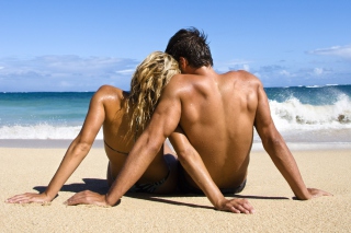 Romantic Beach Time Background for Android, iPhone and iPad