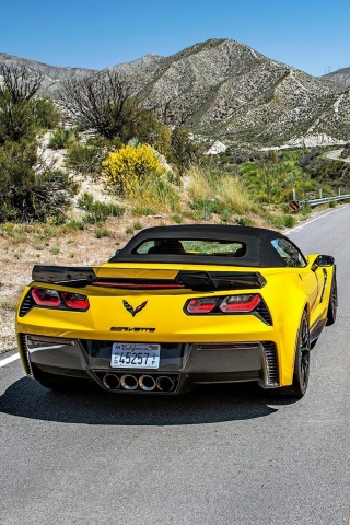 Fondo de pantalla Chevrolet Corvette Stingray vs Lamborghini Aventador 320x480