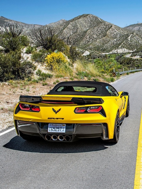 Fondo de pantalla Chevrolet Corvette Stingray vs Lamborghini Aventador 480x640