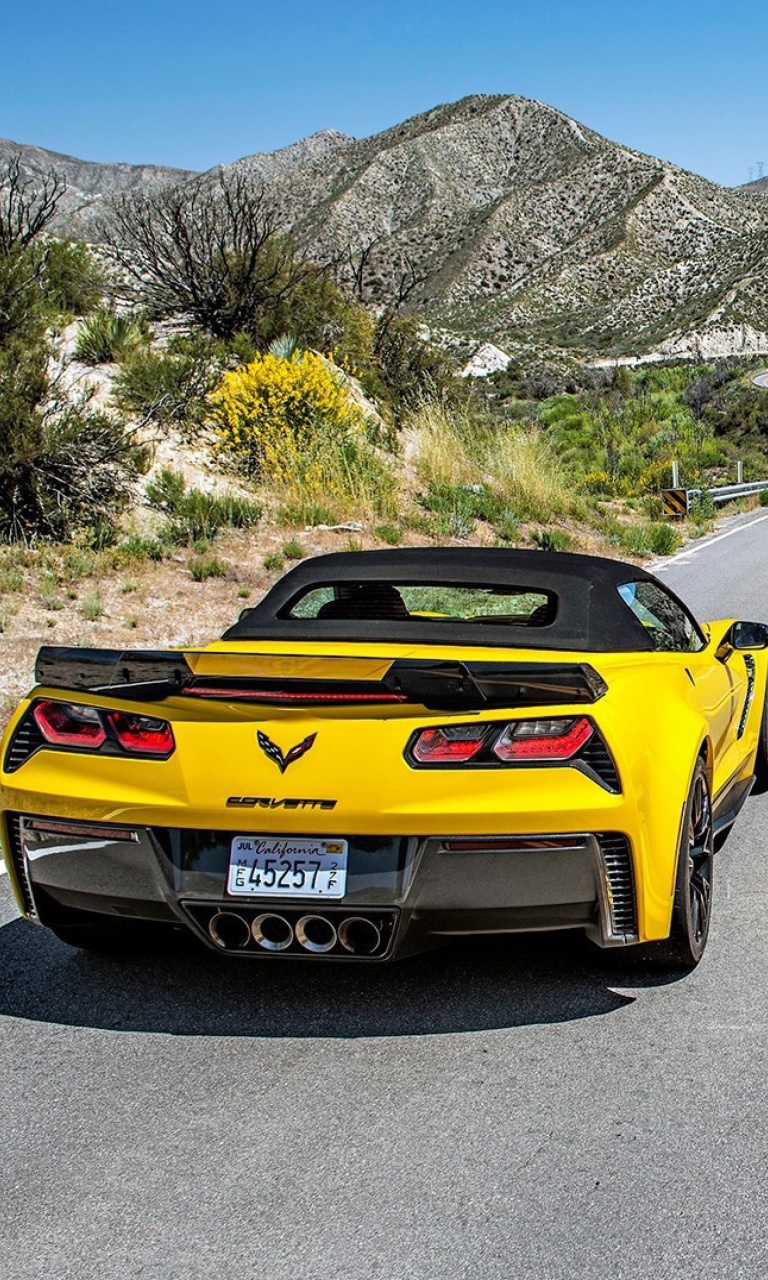 Fondo de pantalla Chevrolet Corvette Stingray vs Lamborghini Aventador 768x1280