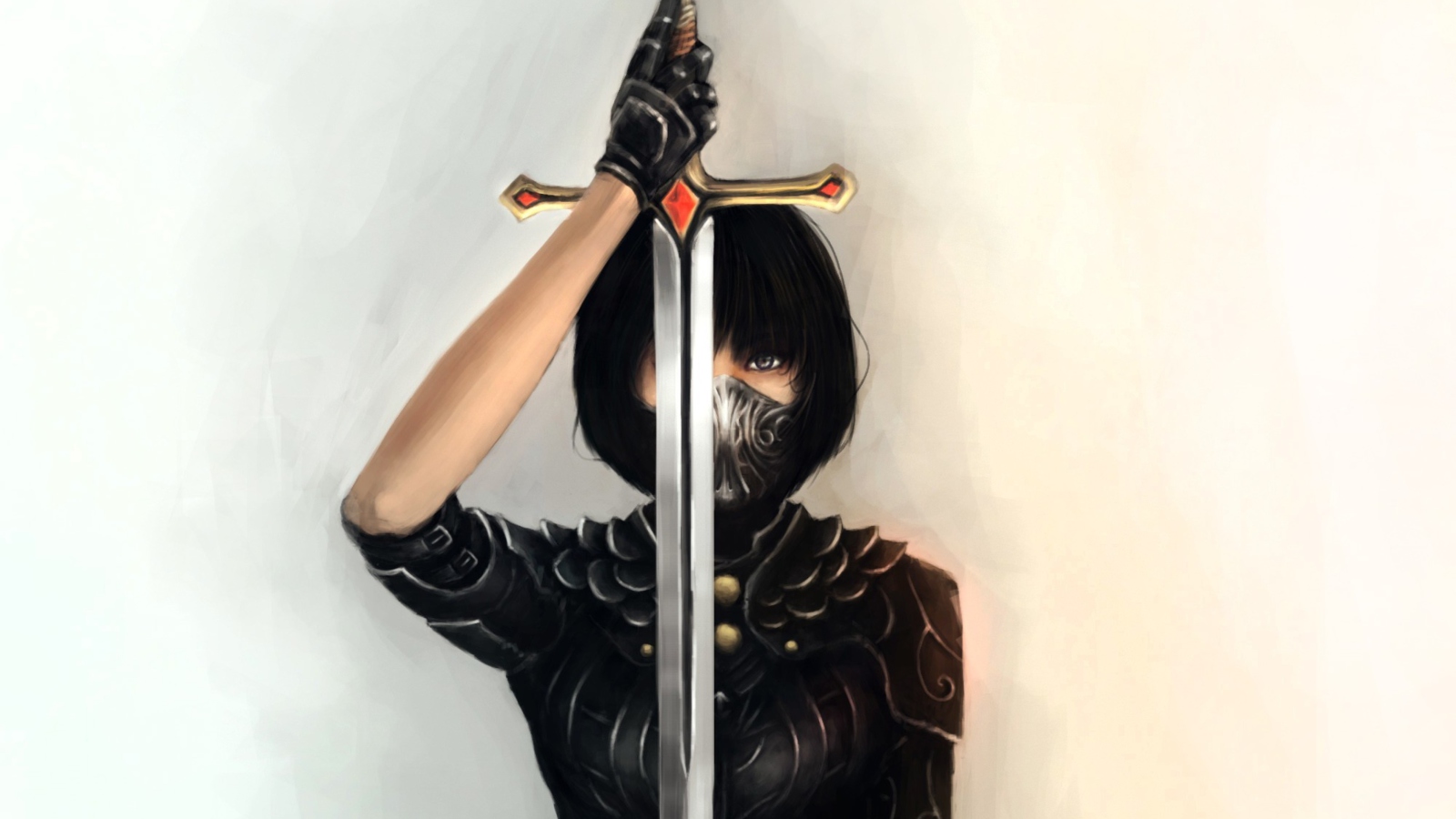 Обои Girl With Sword 1600x900