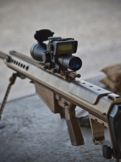 Обои Barrett M82 Sniper rifle 240x320