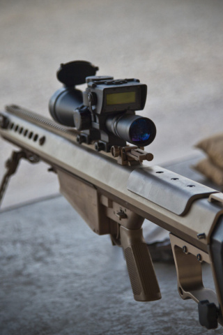 Обои Barrett M82 Sniper rifle 320x480