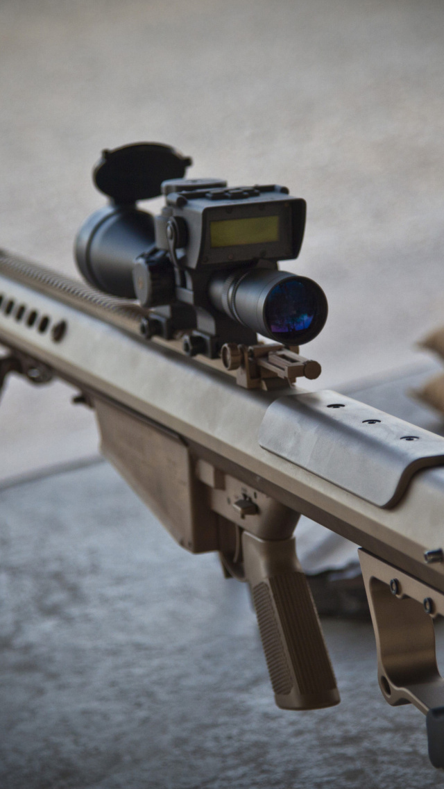 Fondo de pantalla Barrett M82 Sniper rifle 640x1136