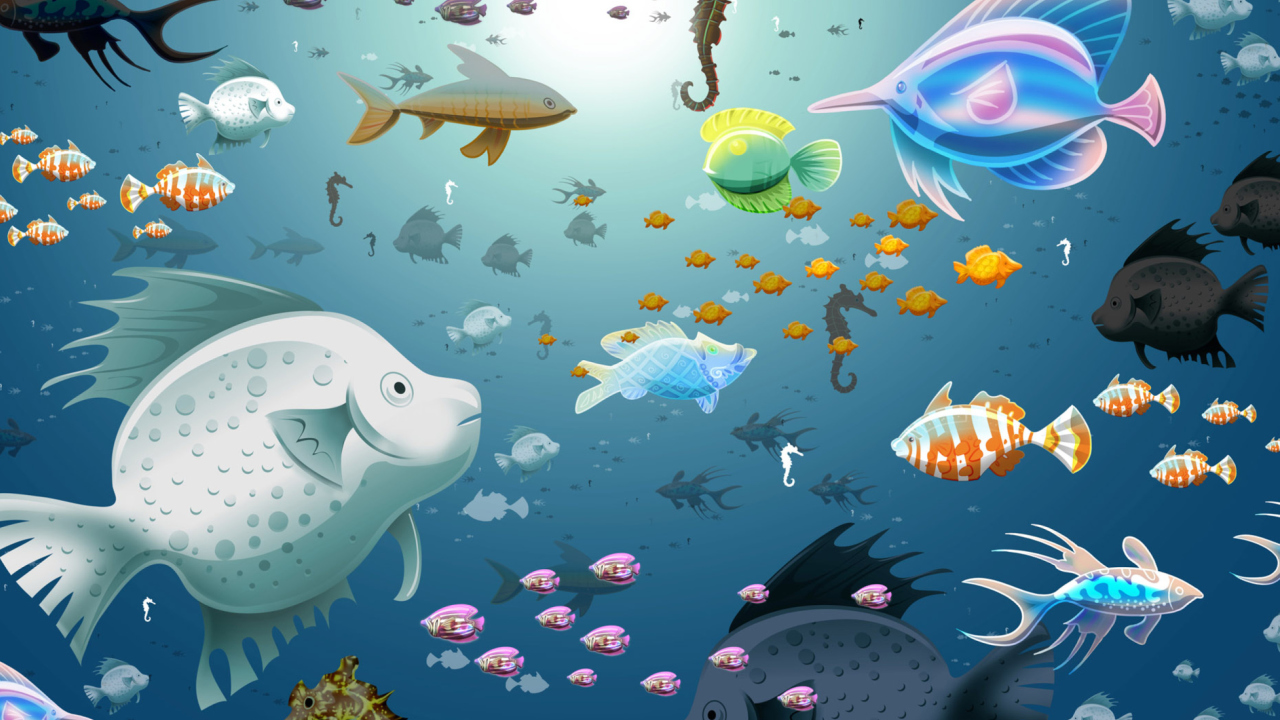 Screenshot №1 pro téma Virtual Fish Tank Aquarium 1280x720
