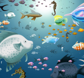 Virtual Fish Tank Aquarium papel de parede para celular para 1024x1024
